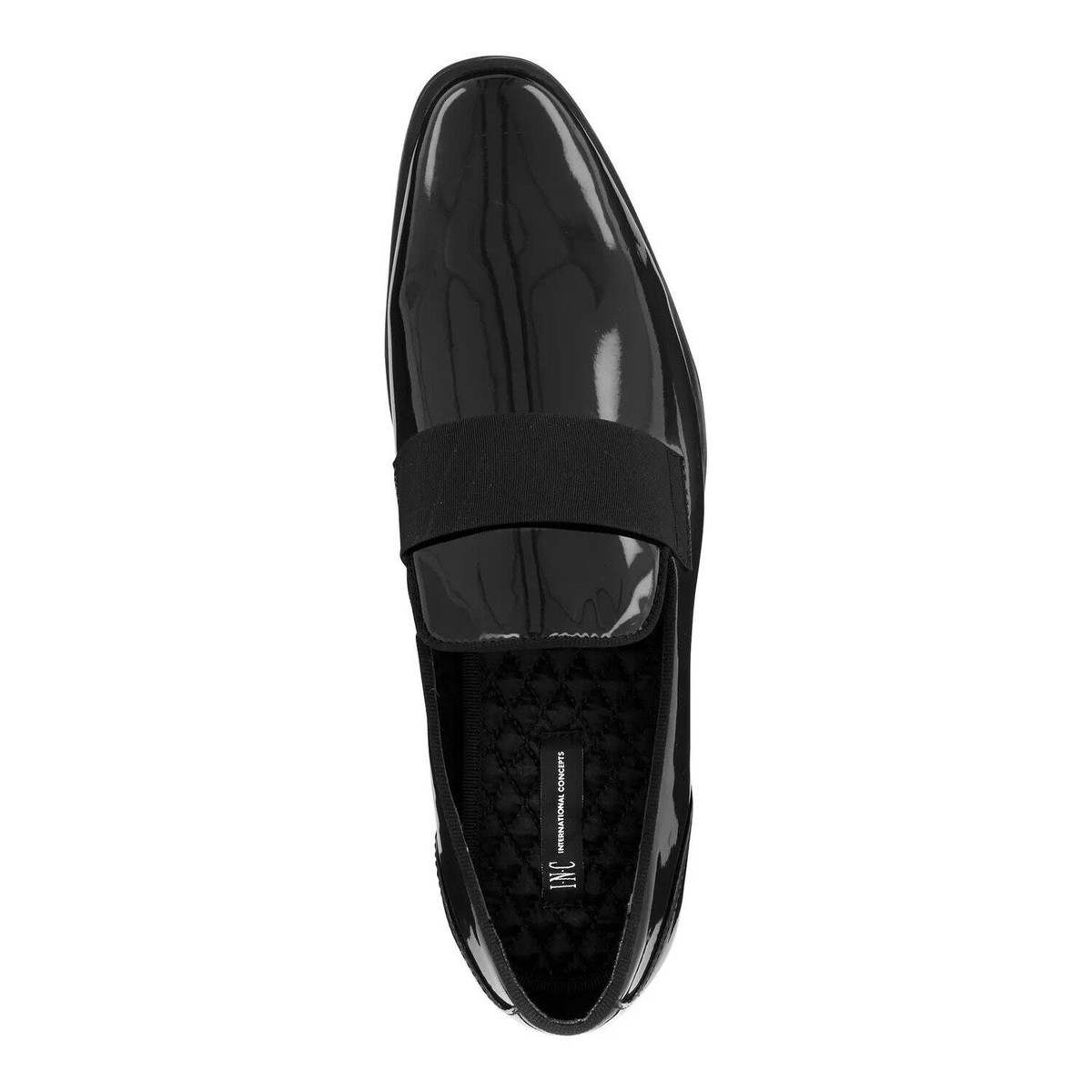 INC International Concepts Black Patent Slip-On Loafers with Elastic Strap INC International Concepts Black Loafers for Men | Mercari main image 4