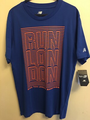 New Balance London Marathon 2022 T Shirt Mens Small Uk 18” Pit To