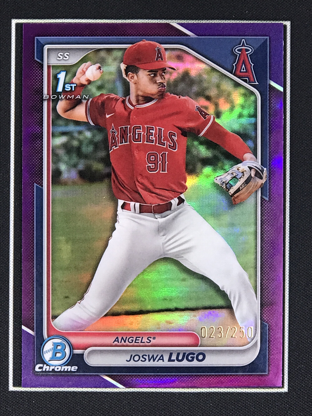 2024 Bowman Chrome Prospects Purple Refractors #BCP-237 Joswa Lugo 23/250 -MIC