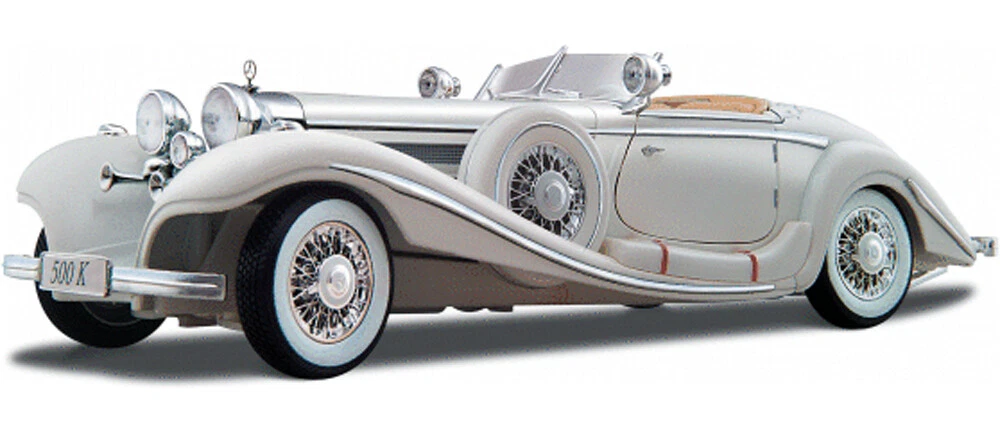 1936 MERCEDES BENZ 500K TYP ROADSTER 1 18 SCALE DIECAST CAR BY MAISTO 36055