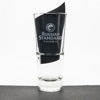 6 x Russian Standard Vodka Glas 4cl Longdrink Milchglas Gläser