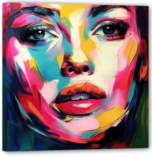Faces Emotion Pop Abstract Picture 100x100 Excellent Art Modern FC59