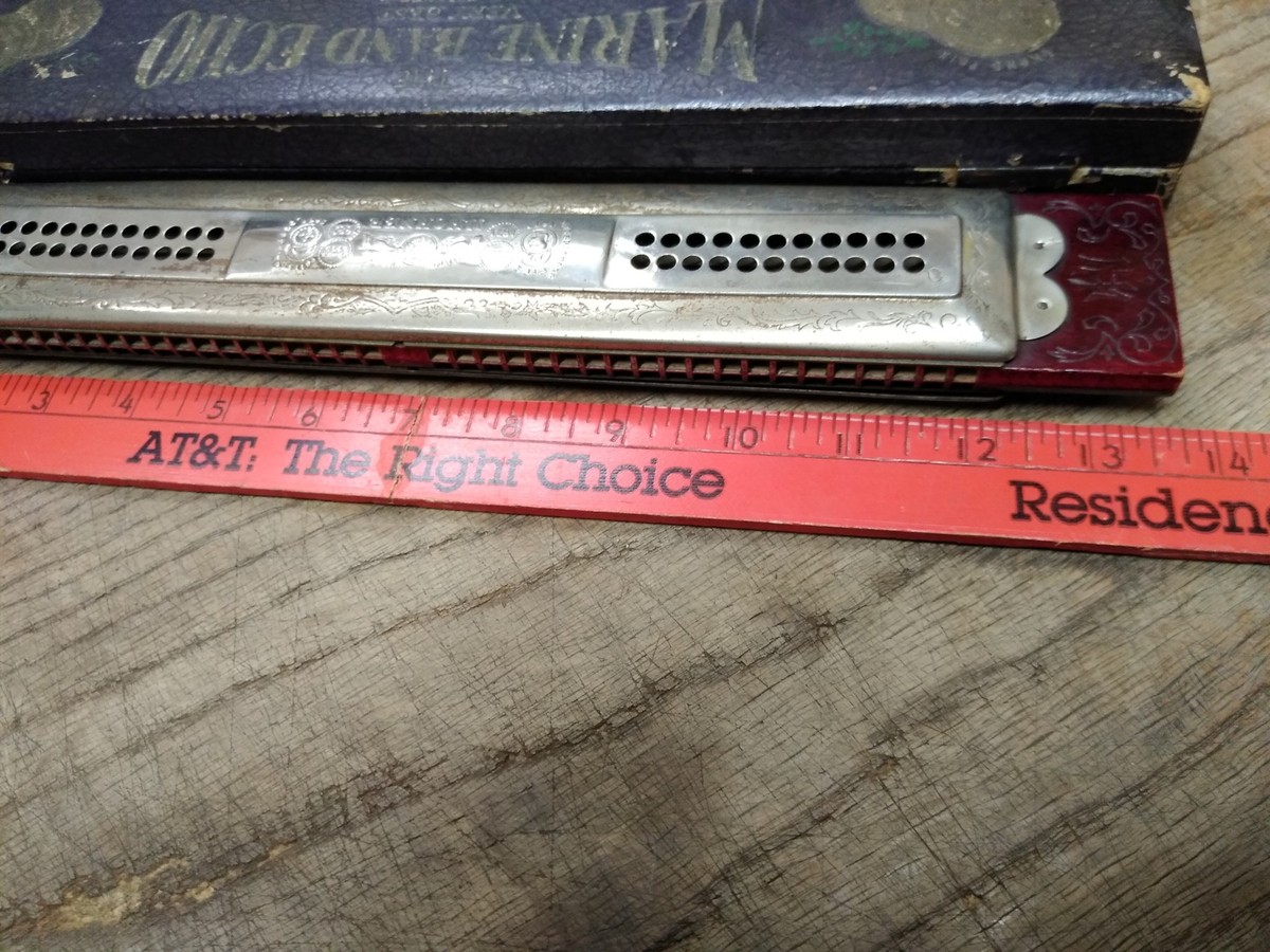 Vtg M Hohner #682 Marine Band Echo 160 Reed 4 Key Tremolo