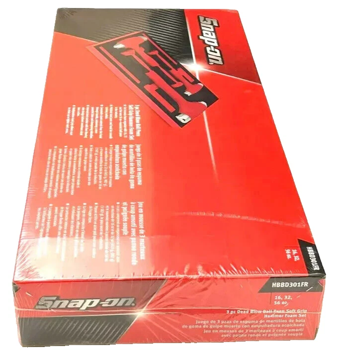 Nuevo Snap-on™ HBBD301FR 3 piezas 16 32 56 oz ROJO Dead Blow Hammer Foam Set HBBD16 Foto 2 de 4