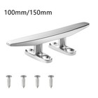 Klampe Bootsklampe 4 Loch Edelstahl V4A Rostfrei, Beleg Festmacher 100mm/150mm