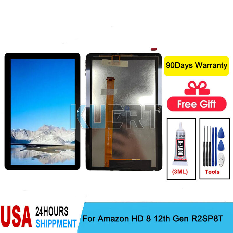 Replacement For Amazon Fire HD 8 12th Gen R2SP8T LCD Touch Screen Digitizer