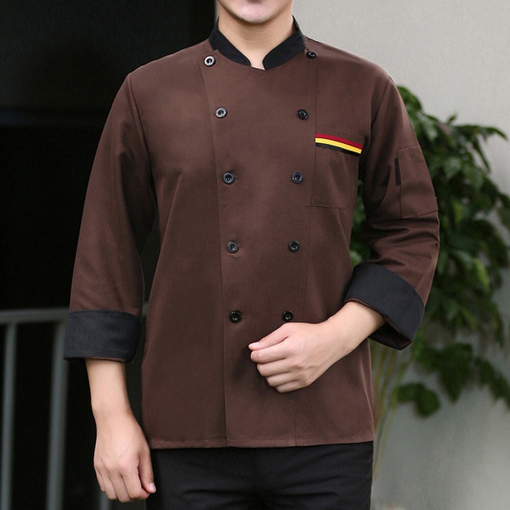 Giacca Chef Doppia Fila Collo Abbigliamento Cucina Uomo Donna Divisa 165 185cm