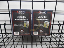 (50) 2 Packs BCW 4X6 Postcard Photo Topload Holder 1TLCH4X6