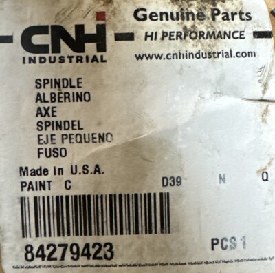 Spindle Assembly Fits New Holland Case 54
