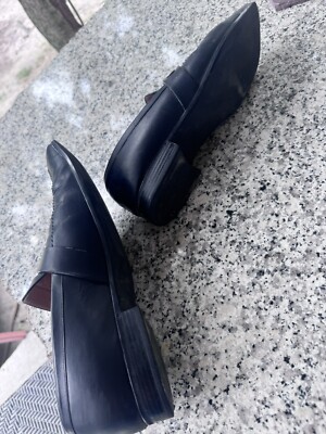 Gucci 256600 Mens 9.5 Interlocking G Logo Black Calf Rubber 