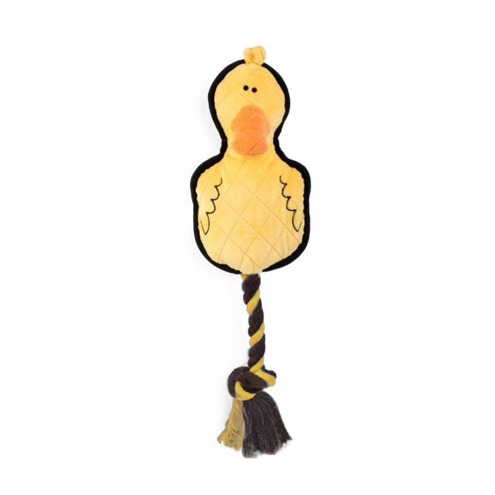 Fabric Fetch Duck Dog Toy with Built in Squeaker - Farm Animal Themed Gifts