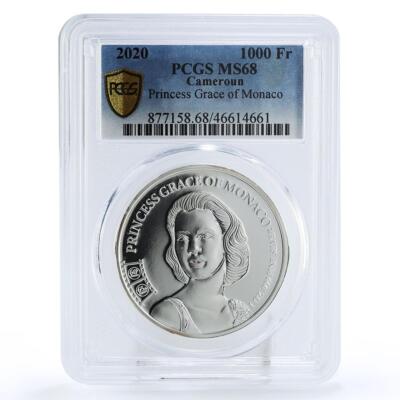 Cameroon 1000 francs Princess of Monaco Grace Kelly MS68 PCGS