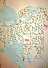 SKIP HOP 4 piece set white/mint/arrow motif size NEWBORN