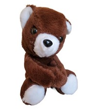 America Wego Inc Vintage Brown White Teddy Bear 1982 Stuffed Animal Plush 8"