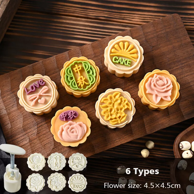 Moon Cake Tool Mooncake Mold Set Flower Mooncake Mold For Mid Autumn  Festival