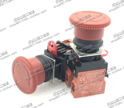 1 pcs  OMRON  A22E-M-02  Emergency stop switch  2NC