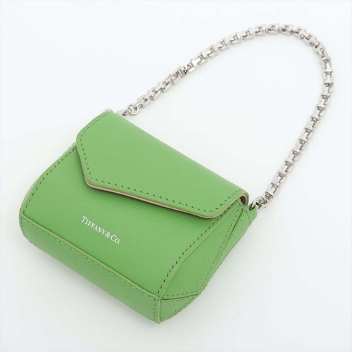 Tiffany & Co. T Nano Bag Peridot Green Leather Top Handle Bag Avocado