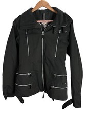 Black Burton Dryride Elevation Womens Snowboard Ski Jacket Sz Medium Zip Pockets