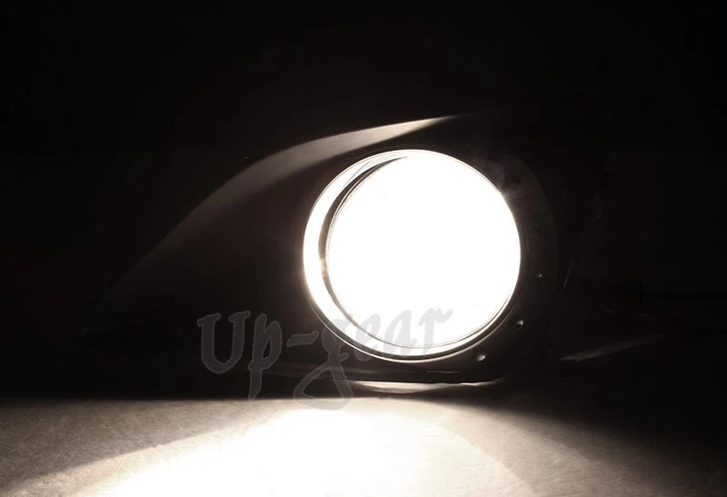 Kit de luces de conducción para parachoques antiniebla de vidrio con anillo cromado para Toyota Corolla Foto 4 de 4