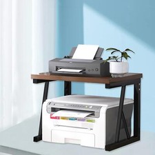 Desktop Printer Stand Small Printer Table Space Saving Wood Storage Rack