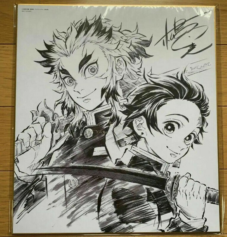 superbe shikishi Demon Slayer Kimetsu No Yaiba Nezuko et Tanjiro Kamado