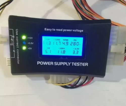 Voeding Tester voor LCD Display Computer Voeding Diagnostic Tester PC- voeding/ATX/BTX/ITX Volgzame Zwart