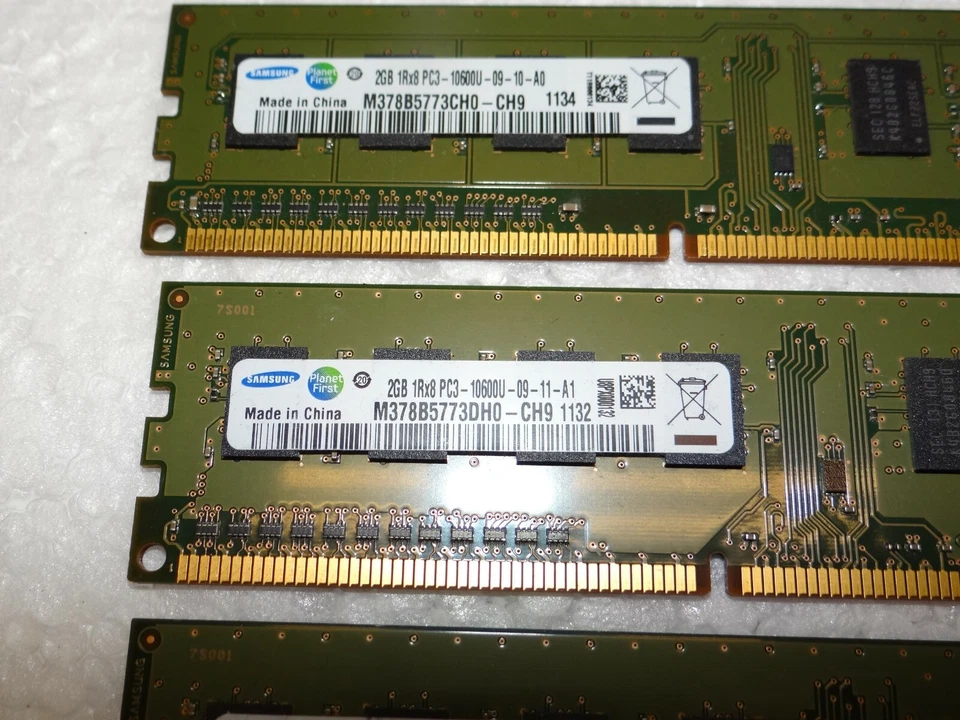 Arbeitsspeicher Samsung M378B5773CH0 (DH0) DDR3 -10600 1333Mhz 3x2GB 6GB PC-559 - Bild 3 von 4