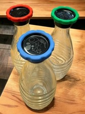 Set of 3 Colored Lid Clips to fit SodaStream Crystal Glass Bottles