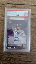 Mint 9 Auto 9 2022 Topps Now - Freddie Freeman #547 Purple 20/25 PSA