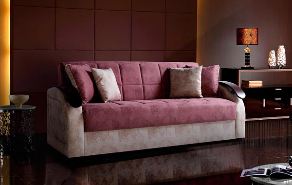Rosa Modernes Sofa 3 Sitzer Relax Sofa Luxus 3Er Sofa Wohnzimmer Neu 3 Sitzer-image