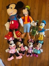 Disney Mickey Mouse, Minnie Mouse, Goofy,  Donald Duck Plush Lot