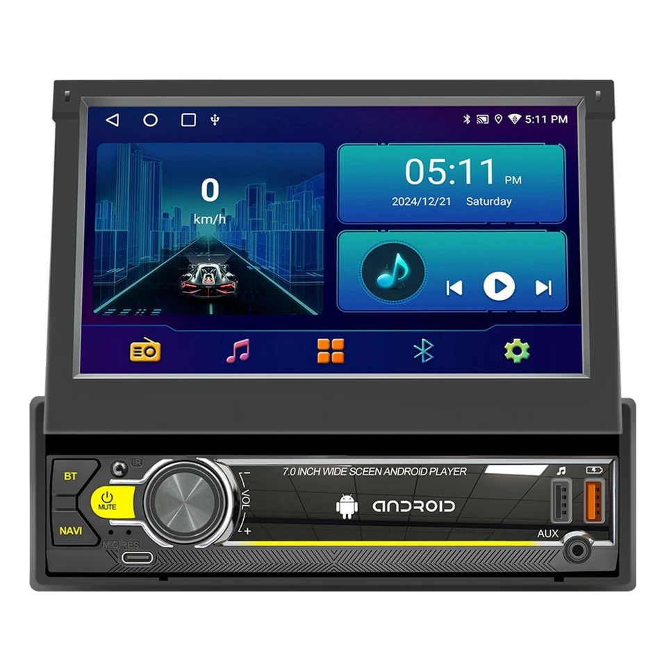 7"  Car Stereo Radio Flip Out Carplay For Ford Taurus 1993-1995 Bluetooth 5.1 Foto 2 de 4