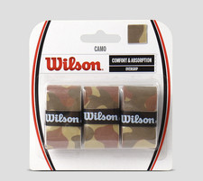 Wilson Pro Camo Overgrip 0.55mm Tennis Badminton Racquet Grip Tape 3 Grips/Pack