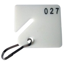 Grainger Approved 33J890 Key Tag Numbered 1 to 40,Square,PK40 33J890