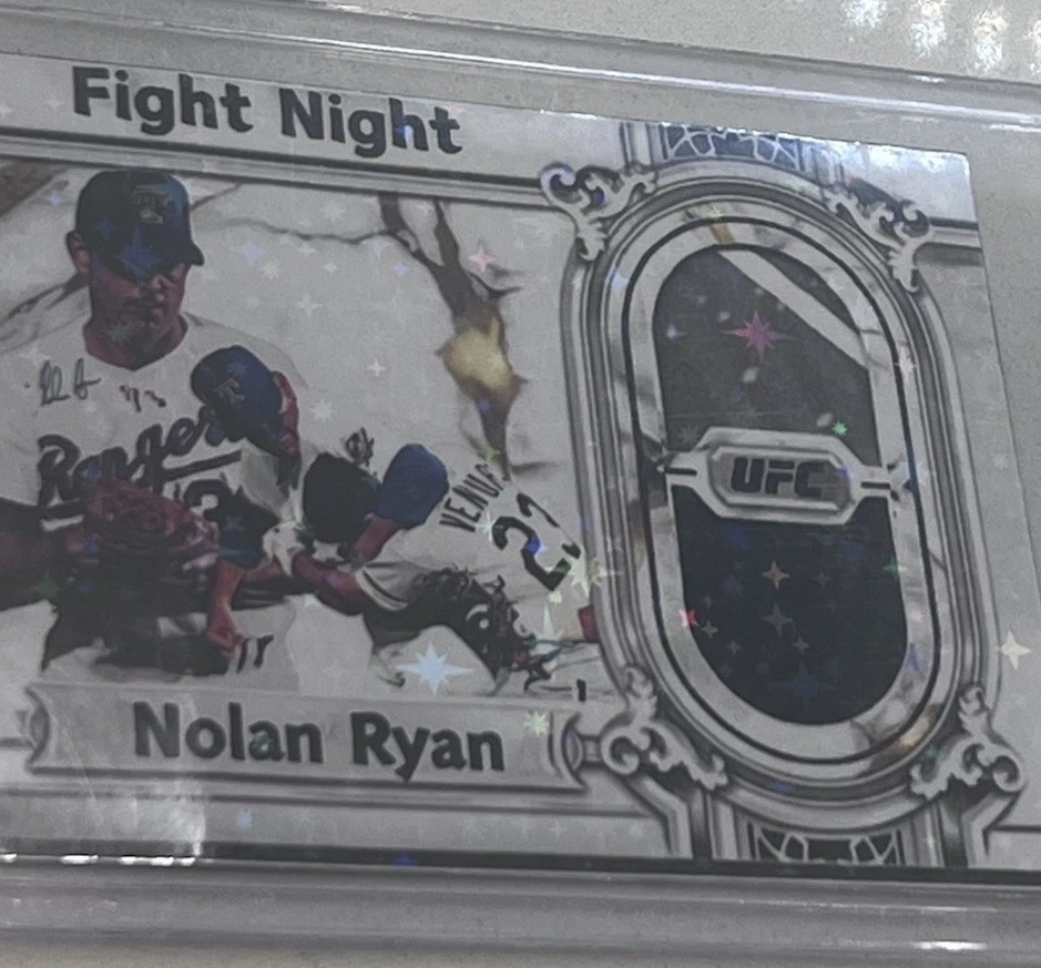 Nolan Ryan Fight Night UFC Non Licensed Custom Not A Real Patch Refractor - Image 3 of 3