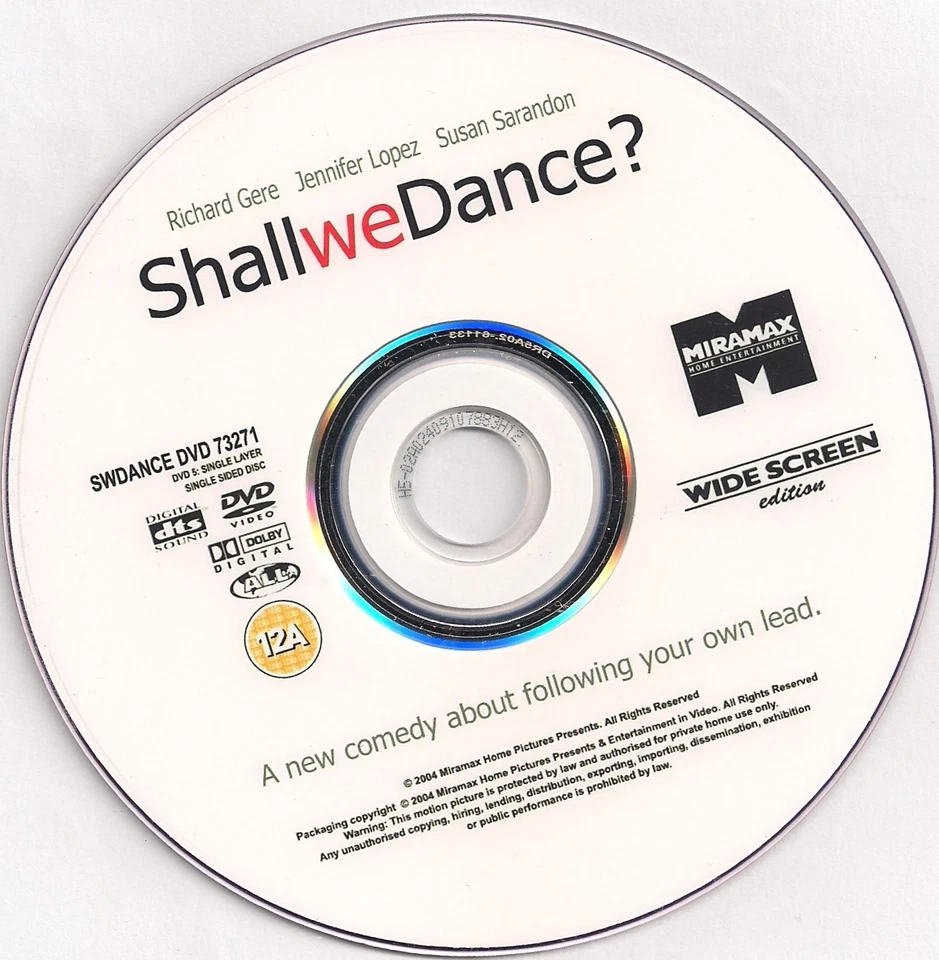 Shall We Dance? (DVD, 2004) - Richard Gere, Jennifer Lopez, Susan Sarandon. - Image 2 of 4