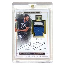 Panini NBA Impeccable Karl-Anthony Towns Timberwolves Basketball Card White 201