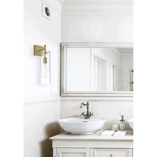 Living District LD2362SG Savant 1 Light 5 inch Satin Gold Bath Sconce Wall Light - Picture 2 of 8