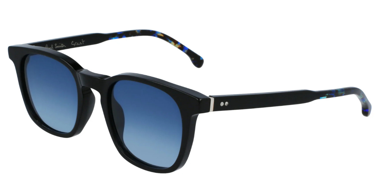 NEW Paul Smith PSSN091 001 Black & Blue GRANT Sunglasses with Blue Lenses