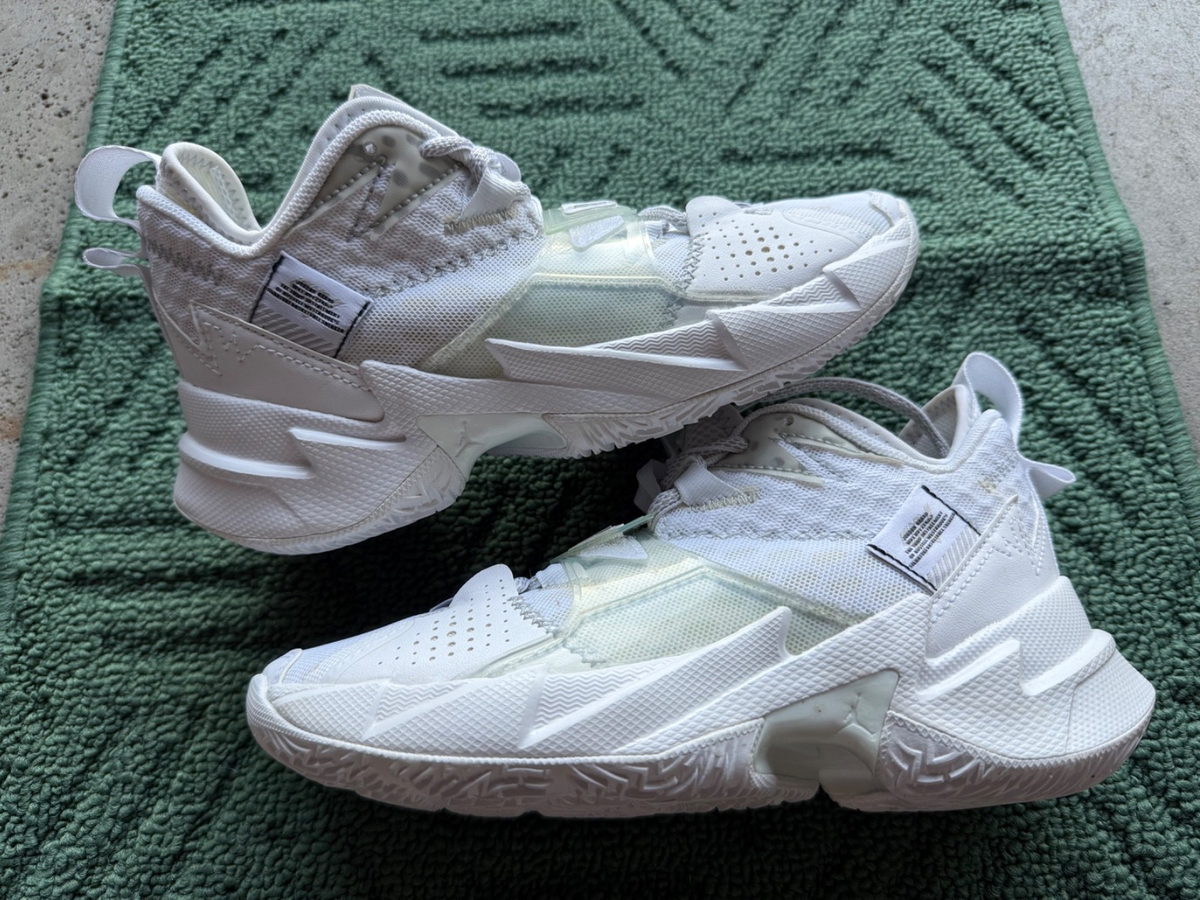 Nike Jordan Why Not Zero.3 GS Triple White Size 4Y Shoes CD5804