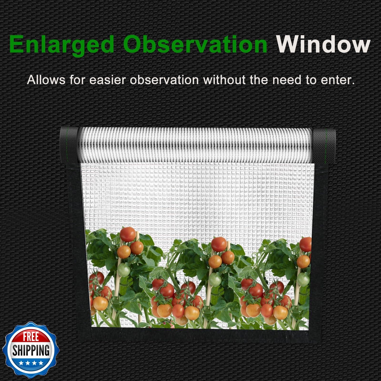 ATOUR 24”x24”x48” Grow Tent, Reflective 600D Mylar,Hydroponic Gro