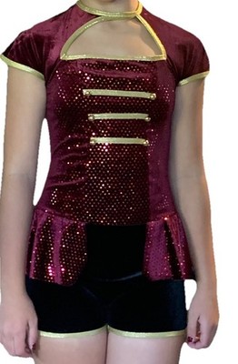 Curtain Call Large Child Jazz Dance Costume 10-12 Bell Hop Band