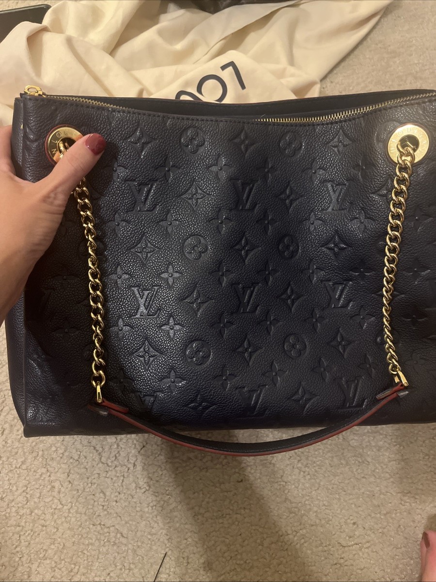 Louis Vuitton Surene Handbag Monogram Empreinte Leather MM Blue