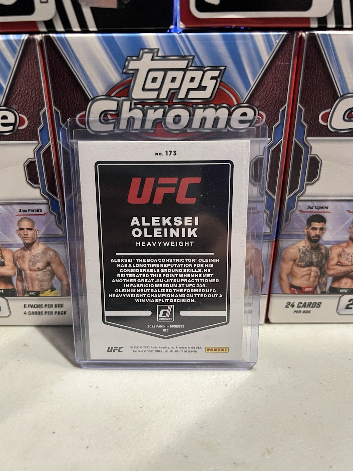 Panini Donruss UFC 2022 Aleksei Oleinik #173 Parallel/Variety MMA Card /75 view 2
