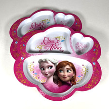 Disney Frozen-Elsa and Anna Divided Plastic Plates 2 