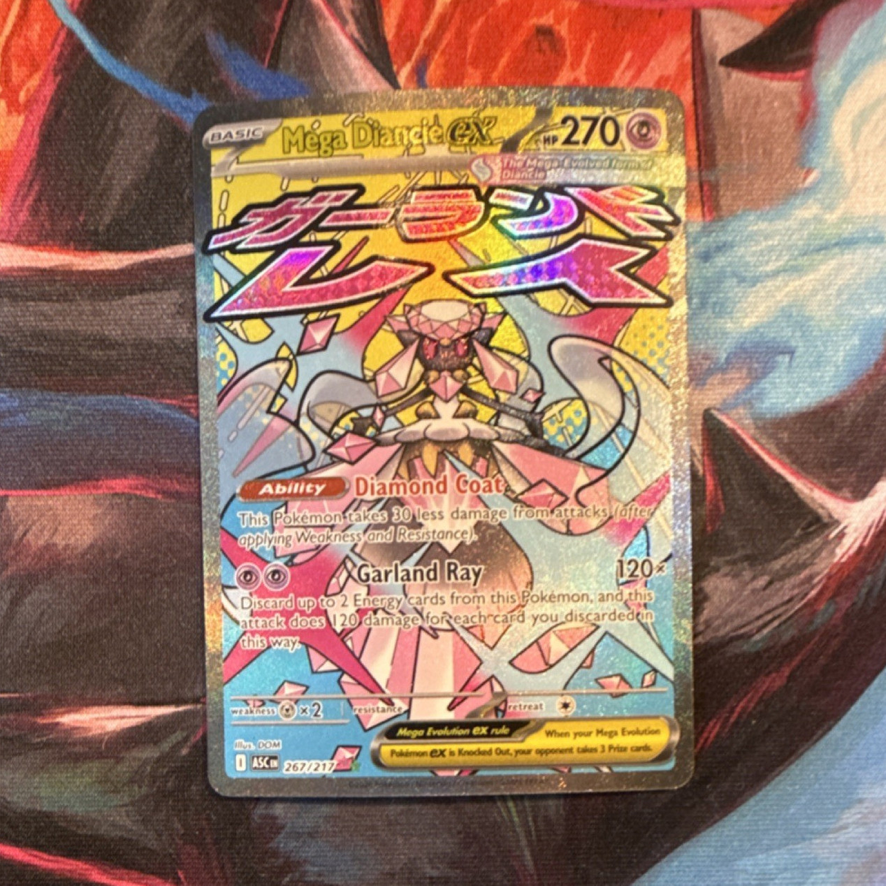 Pokémon TCG Mega Diancie EX 267/217 Ultra Rare Full Art Ascended Heroes