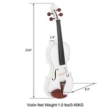 Beginner 4/4 Violin Set White Spruce Maple w/Accessories Professional
