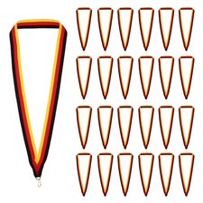 66 Pcs Award Neck Ribbons with Snap Clips Medal Lanyards Black/Red/Yellow