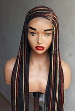 Multi colour C-Cut Synthetic Braided Wig for Classic Ladies Easy Styling wig