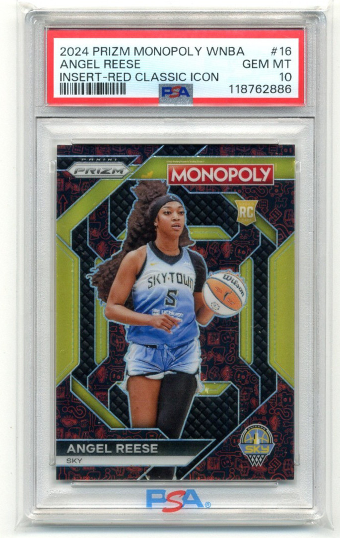 2024 Prizm Monopoly WNBA Insert 16 Angel Reese RC Red Classic Icon PSA 10 Sky
